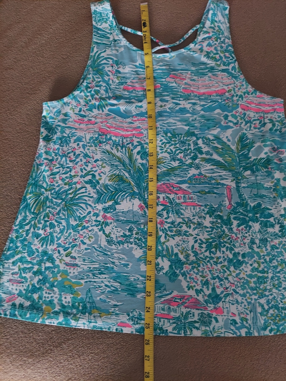 Lilly Pulitzer Aqua, Pink & Green Tropical Tank